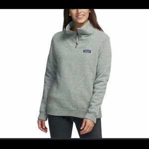 Patagonia woolie 1/4 zip up hoodie sweater s grey